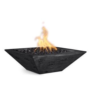 Maya Square Fire Bowl - Wood Grain Concrete - Modofire