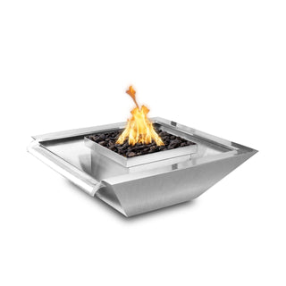 Maya Square Fire & Water Spillway Bowl - Stainless Steel - modofire🔥