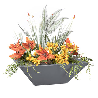 Maya Square Planter / Water Bowl - Powder Coated Steel - Modofire