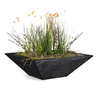 Maya Square Planter / Water Bowl - Wood Grain Concrete - Modofire