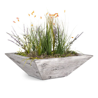 Maya Square Planter / Water Bowl - Wood Grain Concrete - Modofire