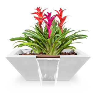 Maya Square Planter & Water Spillway Bowl - Concrete (GFRC) - Modofire