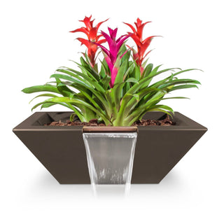 Maya Square Planter & Water Spillway Bowl - Concrete (GFRC) - Modofire