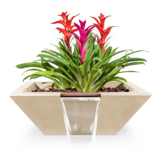 Maya Square Planter & Water Spillway Bowl - Concrete (GFRC) - Modofire