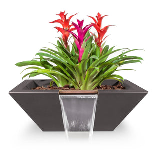 Maya Square Planter & Water Spillway Bowl - Concrete (GFRC) - Modofire