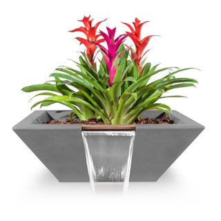 Maya Square Planter & Water Spillway Bowl - Concrete (GFRC) - Modofire