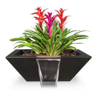 Maya Square Planter & Water Spillway Bowl - Concrete (GFRC) - Modofire