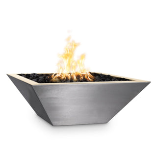 Maya Square Steel Fire Bowl - Stainless Steel - modofire🔥