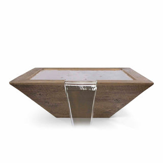 Maya Square Water Spillway Bowl - Wood Grain Concrete - Modofire