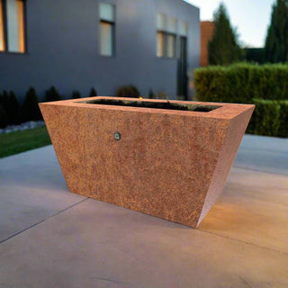 Mesa Rectangle Fire Pit - Corten Steel - Modofire