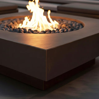 Midway Square Fire Table - Round Insert - Concrete (GFRC) - Modofire