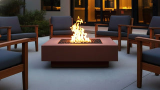 Midway Square Fire Table - Square Insert - Concrete (GFRC) - Modofire