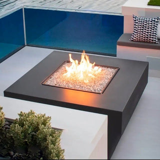 Midway Square Fire Table - Square Insert - Concrete (GFRC) - Modofire