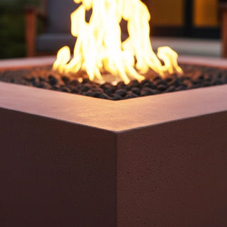 Midway Square Fire Table - Square Insert - Concrete (GFRC) - Modofire