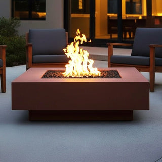 Midway Square Fire Table - Square Insert - Concrete (GFRC) - Modofire