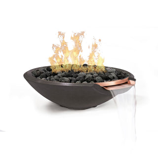 Miso Cast Fire & Water Spillway Bowl - Cast Stone Honed Finish - modofire🔥