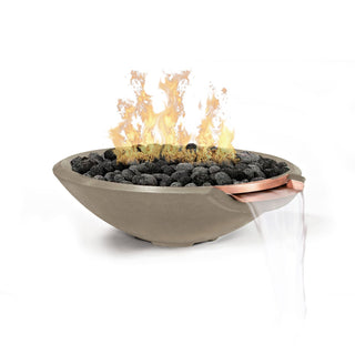 Miso Cast Fire & Water Spillway Bowl - Cast Stone Honed Finish - modofire🔥