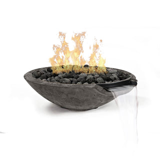 Miso Cast Fire & Water Spillway Bowl - Cast Stone Natural Finish - modofire🔥