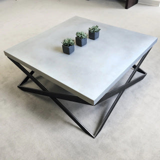 Mobius Coffee Table - Concrete with Steel Base - Modofire