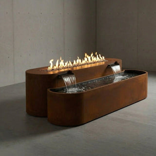 Modofire Double Falls Fire & Water Feature - Modofire