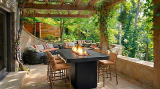 Modofire Rounded Lineo Bold Fire Bar Table - Modofire