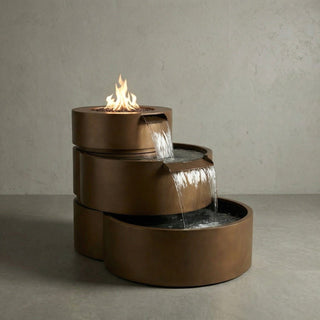Modofire Scupper Bowl Falls Fire & Water Feature - Modofire