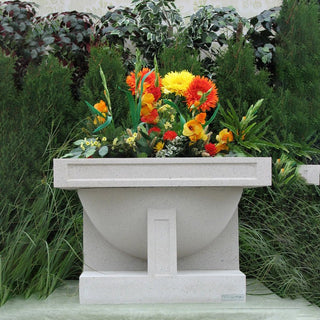 Oak Park Studio Vase Planter / Water - Square Bowl - Officially Licensed Frank Lloyd Wright - Dry Cast Sandstone - modofire🔥