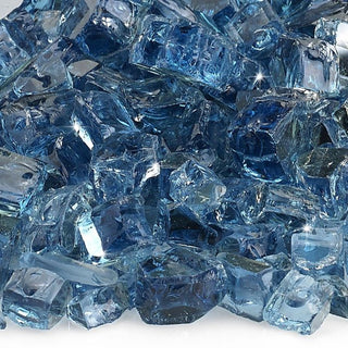 Pacific Blue Reflective Fire Glass - 1/2" - 10 lbs. - modofire🔥