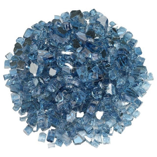 Pacific Blue Reflective Fire Glass - 1/2" - 10 lbs. - modofire🔥