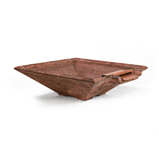 Prism Fire & Water Spillway Bowl - Cast Stone Natural Finish - modofire🔥