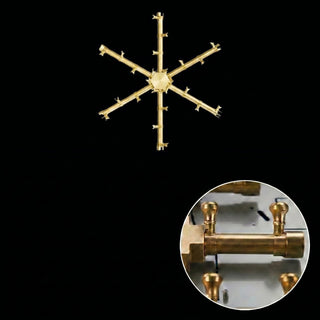 Pro Series Brass Spur Fire Pit Burners • Round/Square - Modofire