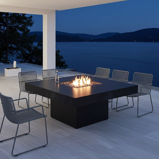 Quad Bold Fire Dining Table (Thick Tabletop) - Aluminum - Modofire