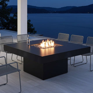 Quad Bold Fire Dining Table (Thick Tabletop) - Aluminum - Modofire