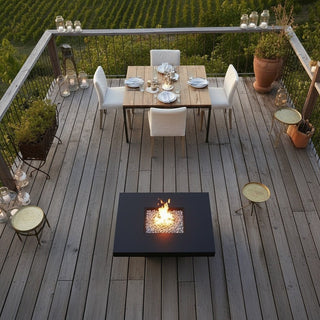 Quad Bold Fire Pit Dining Table - Modofire