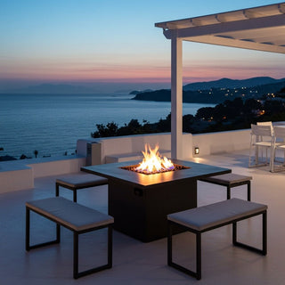 Quad Dining Fire Table - Aluminum - Modofire