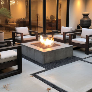 Quad Square Fire Table - Concrete (GFRC) - Modofire