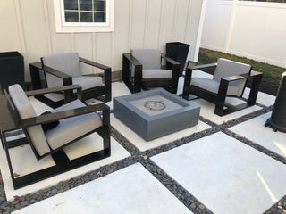 Quad Square Fire Table - Concrete (GFRC) - Modofire