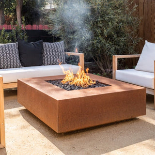 Quad Square Fire Table - Corten Steel - Modofire