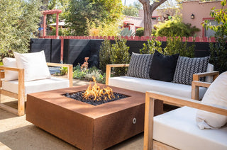 Quad Square Fire Table - Corten Steel - Modofire