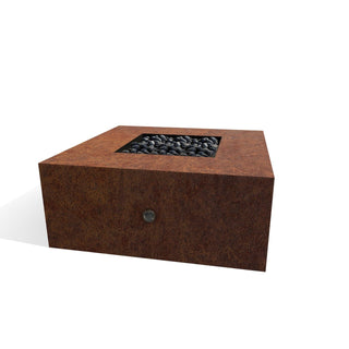 Quad Square Fire Table - Corten Steel - Modofire