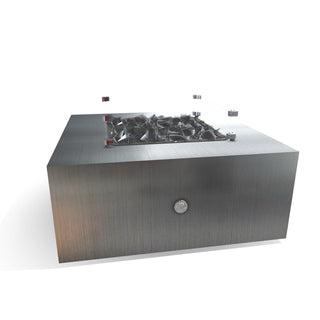 Quad Square Fire Table - Stainless Steel - Modofire