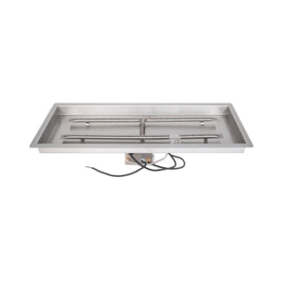 Rectangular Drop - in Pan & Stainless Steel 'H' Burner - Modofire