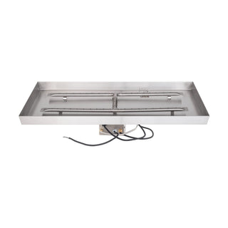 Rectangular Lipless Drop - in Pan & Stainless Steel 'H' Burner - Modofire