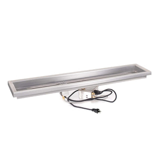 Rectangular Raised Lip Drop - in Pan & 18" Stainless Steel Linear Burner - Modofire