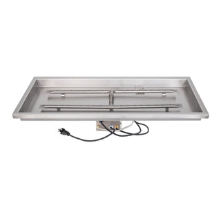 Rectangular Raised Lip Drop - in Pan & Stainless Steel 'H' Burner - Modofire