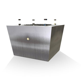 Redan Square Fire Pit - Stainless Steel - Modofire