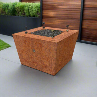 Redan Square Fire Table - Corten Steel - Modofire