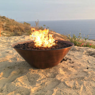 Remi Round Cone Fire Bowl - Hammered Copper - modofire🔥