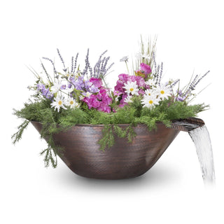 Remi Round Cone Planter & Water Spillway Bowl - Copper - modofire🔥