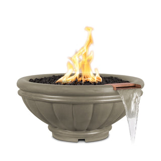 Roma Round Fire & Water Spillway Bowl - Concrete (GFRC) - Modofire